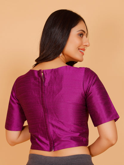 Ladies Dupion Silk Crop Top Blouse