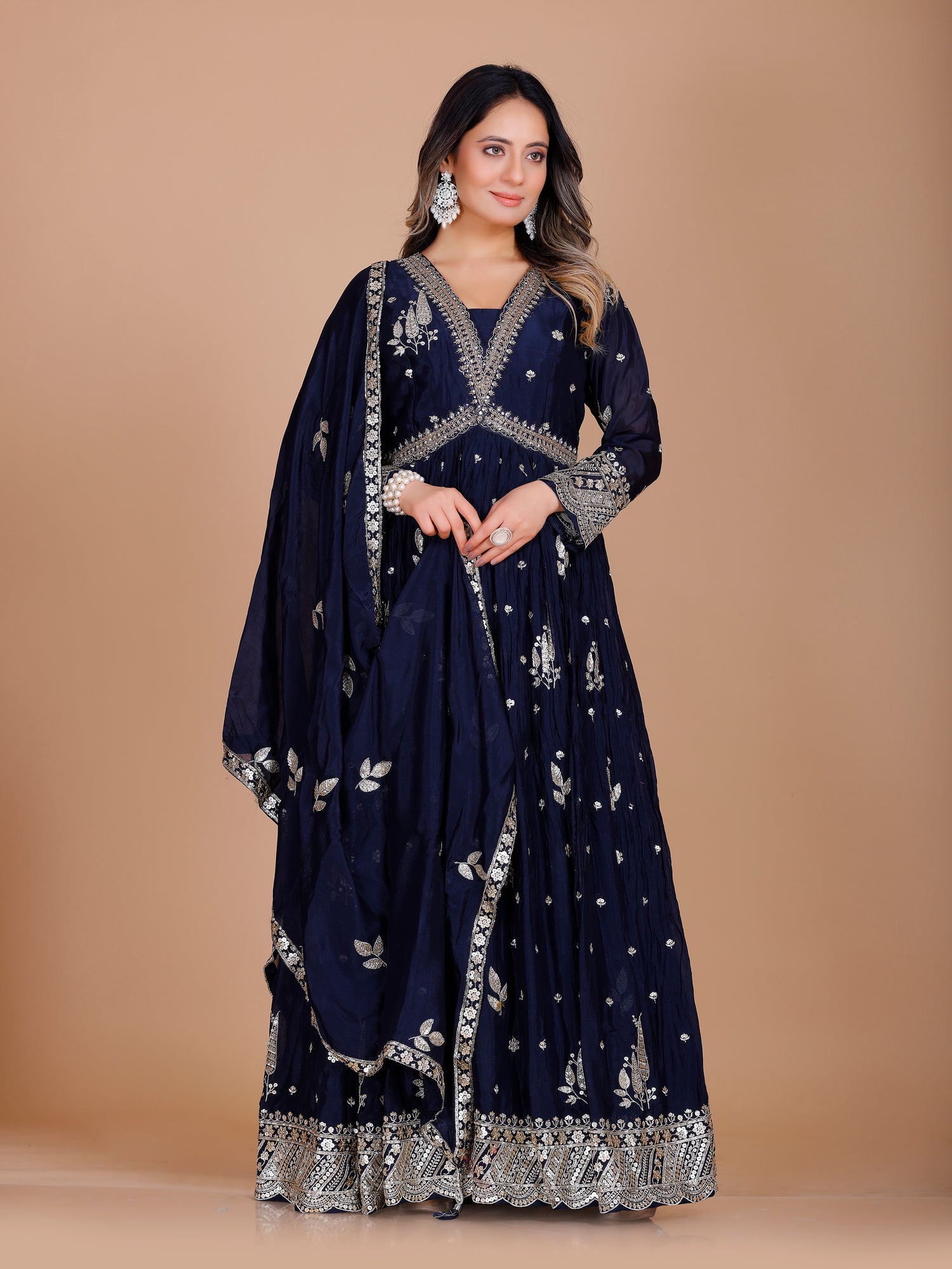 Zarina Gown With Dupatta