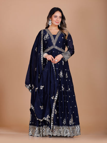 Zarina Gown With Dupatta