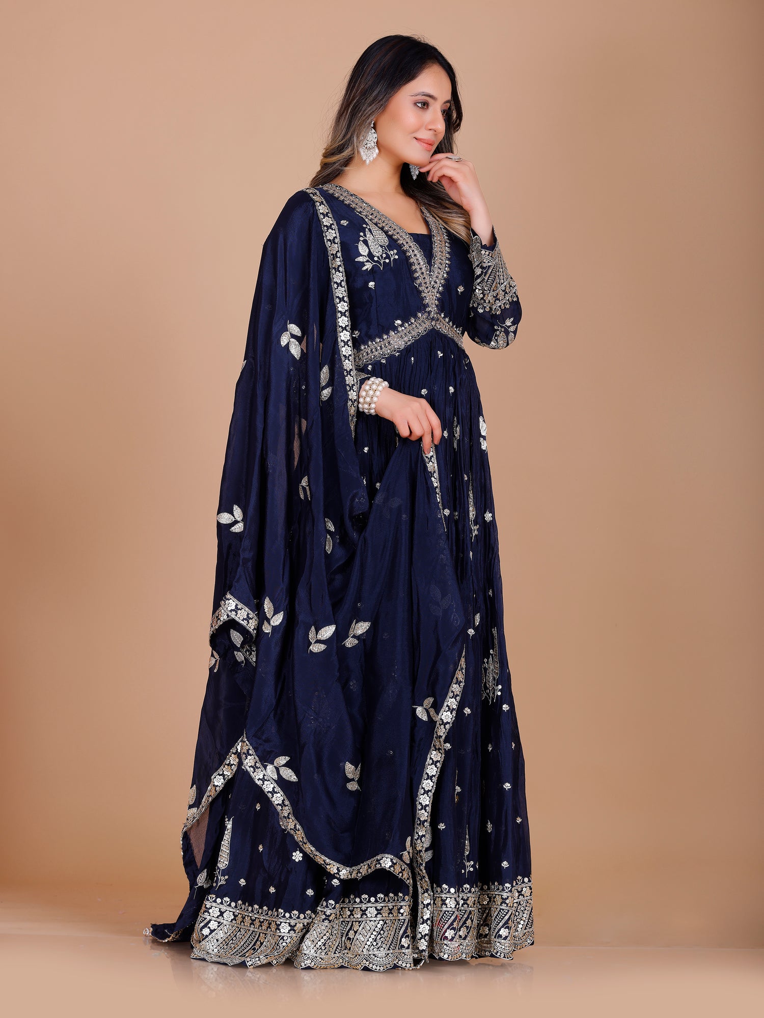 Zarina Gown With Dupatta