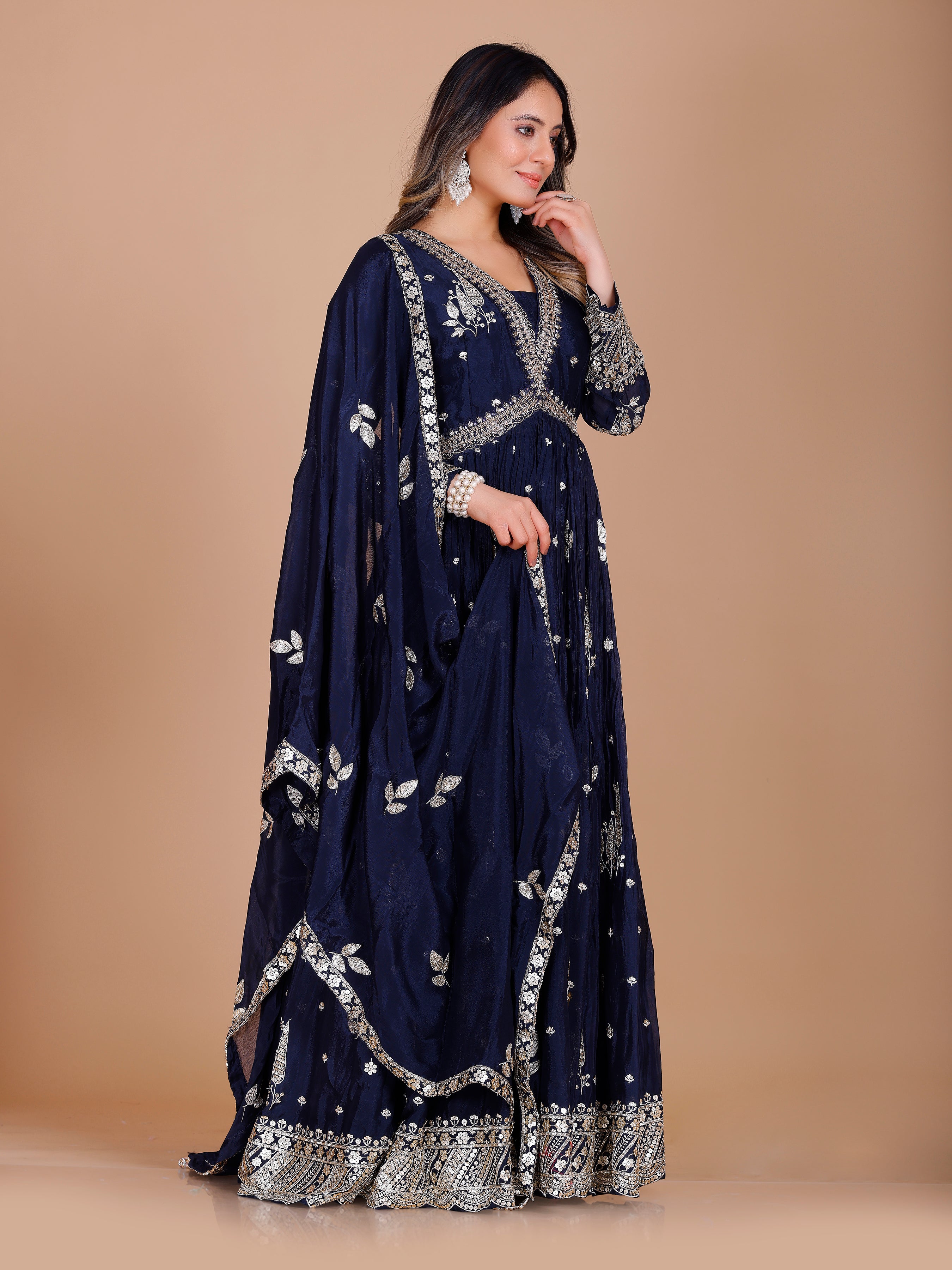 Zarina Gown With Dupatta