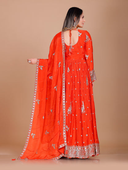 Zarina Gown With Dupatta