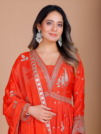 Zarina Gown With Dupatta