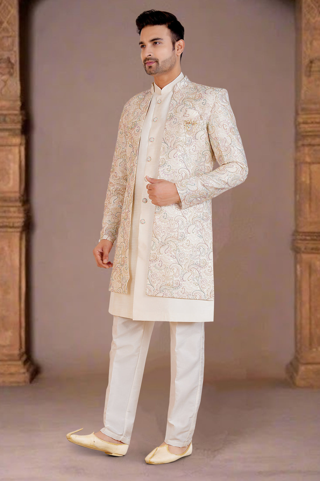 Mens Kurta Set With Jacket