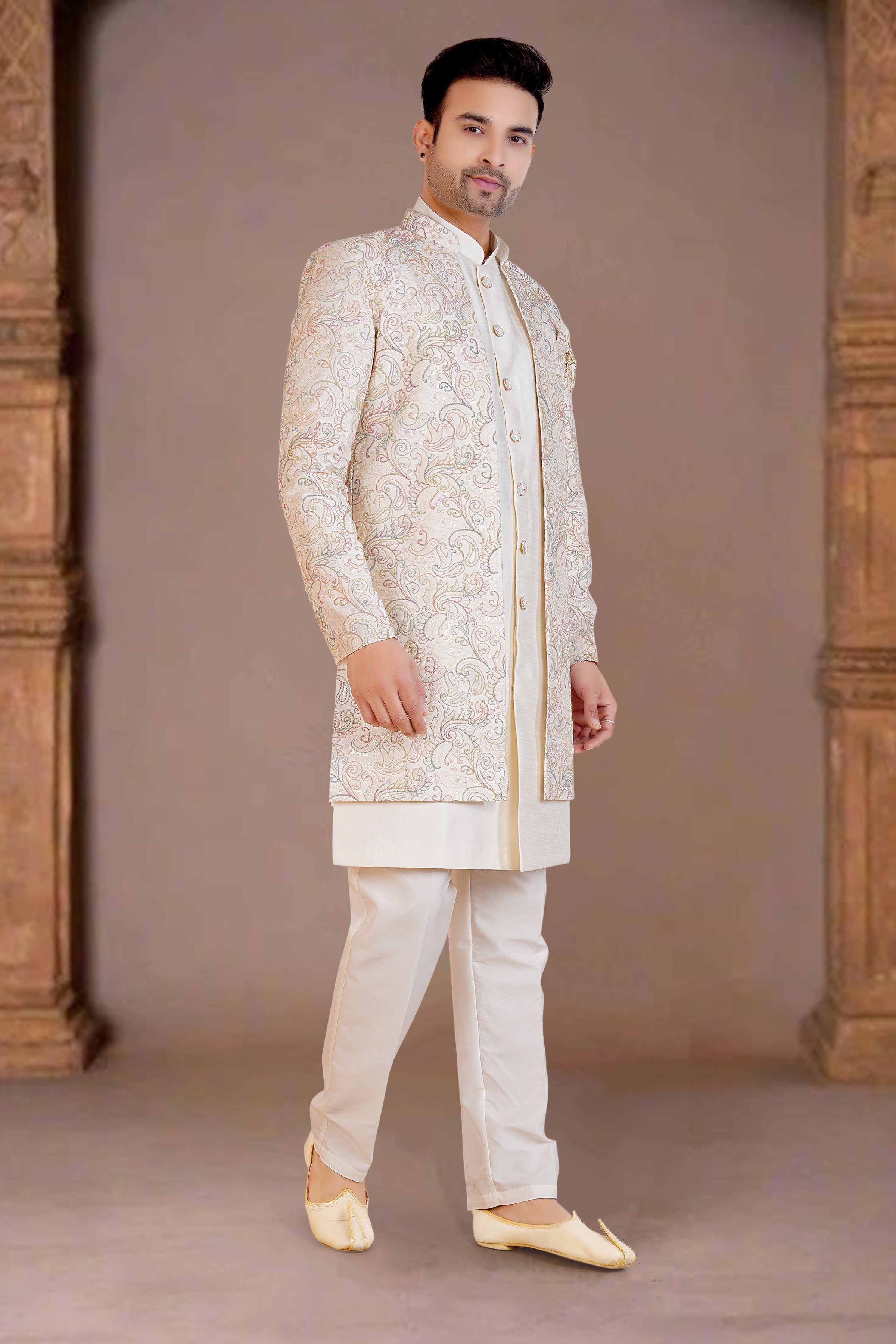 Mens Kurta Set With Jacket
