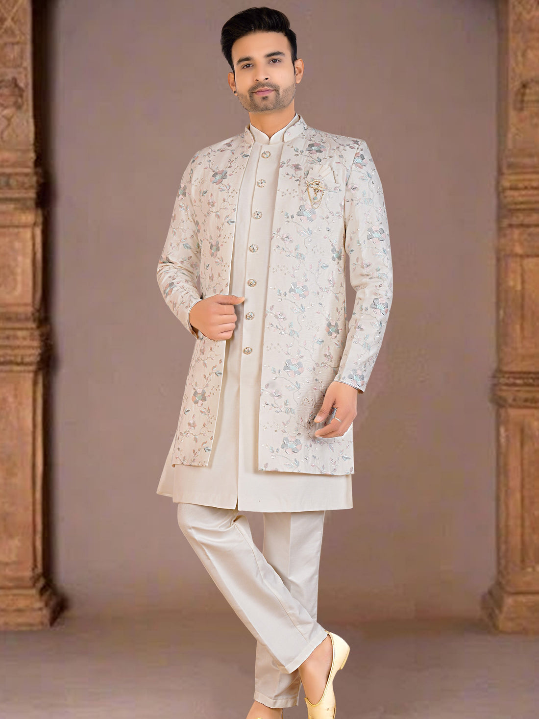 Mens Kurta Set With Jacket