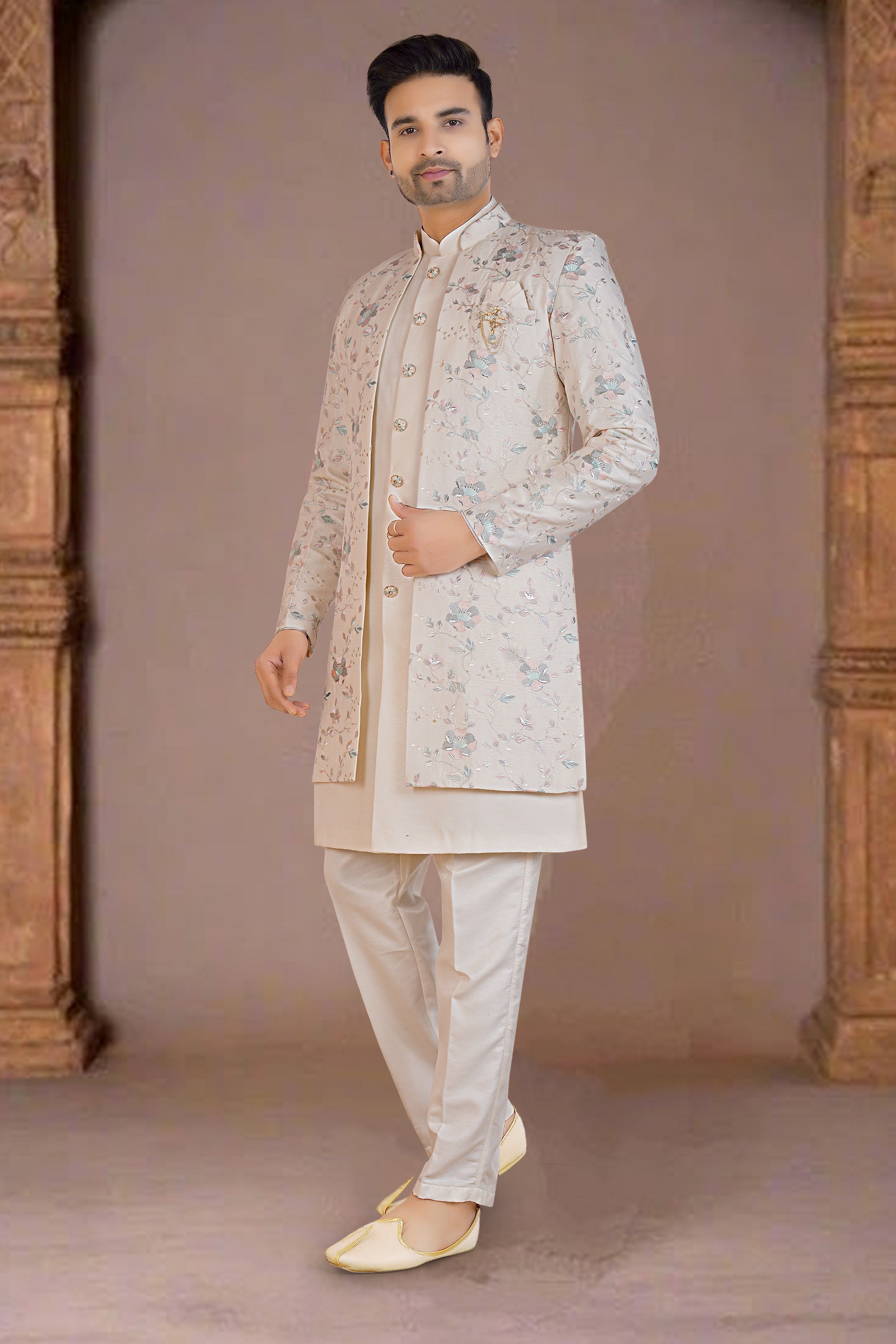 Mens Kurta Set With Jacket