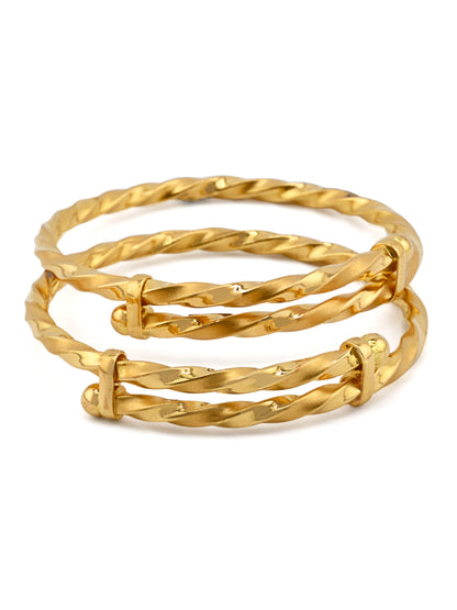 22ct Gold Adjustable Pair Baby Bangle