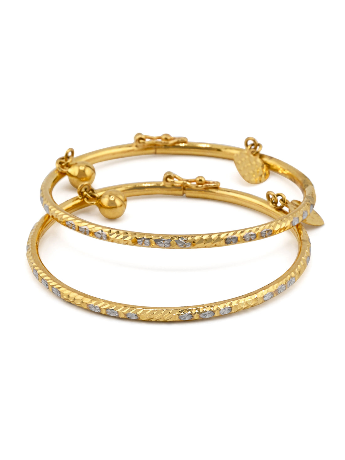 22ct Gold Two Tone Baby Bangle