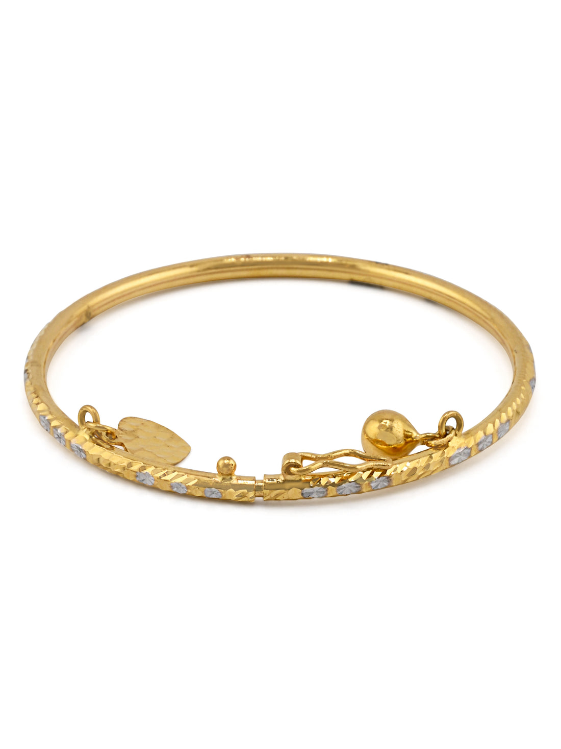 22ct Gold Two Tone Baby Bangle