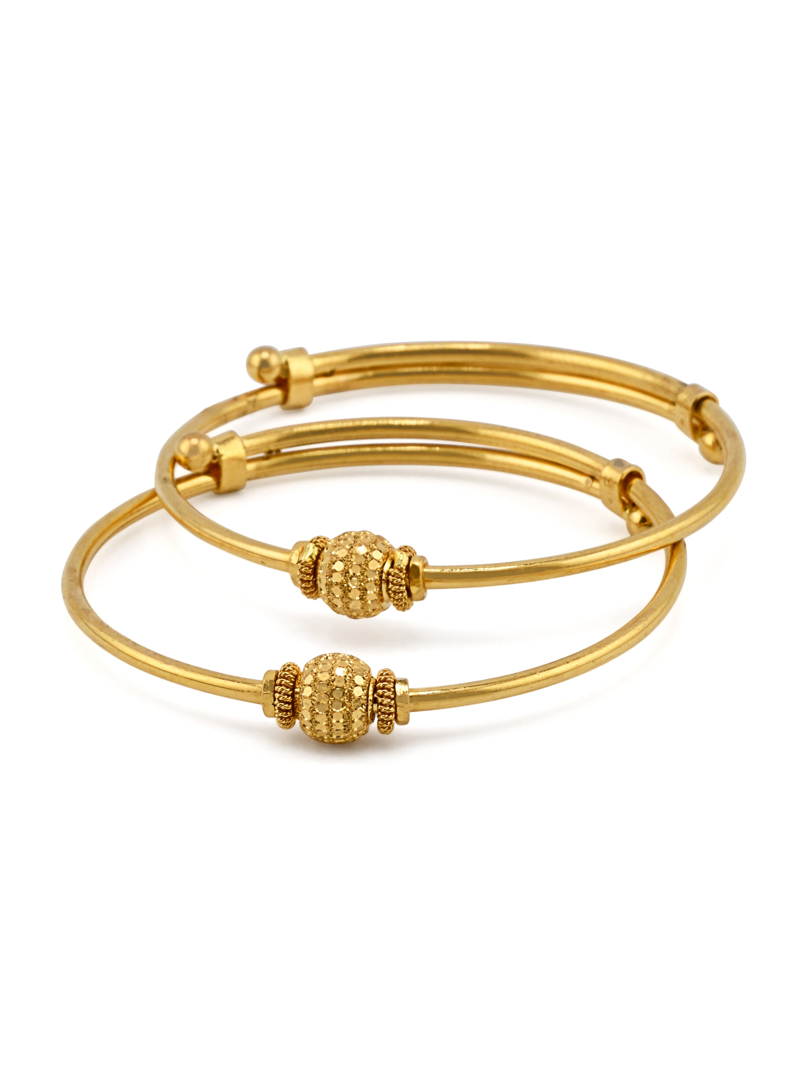 22ct Gold Adjustable Pair Baby Bangle