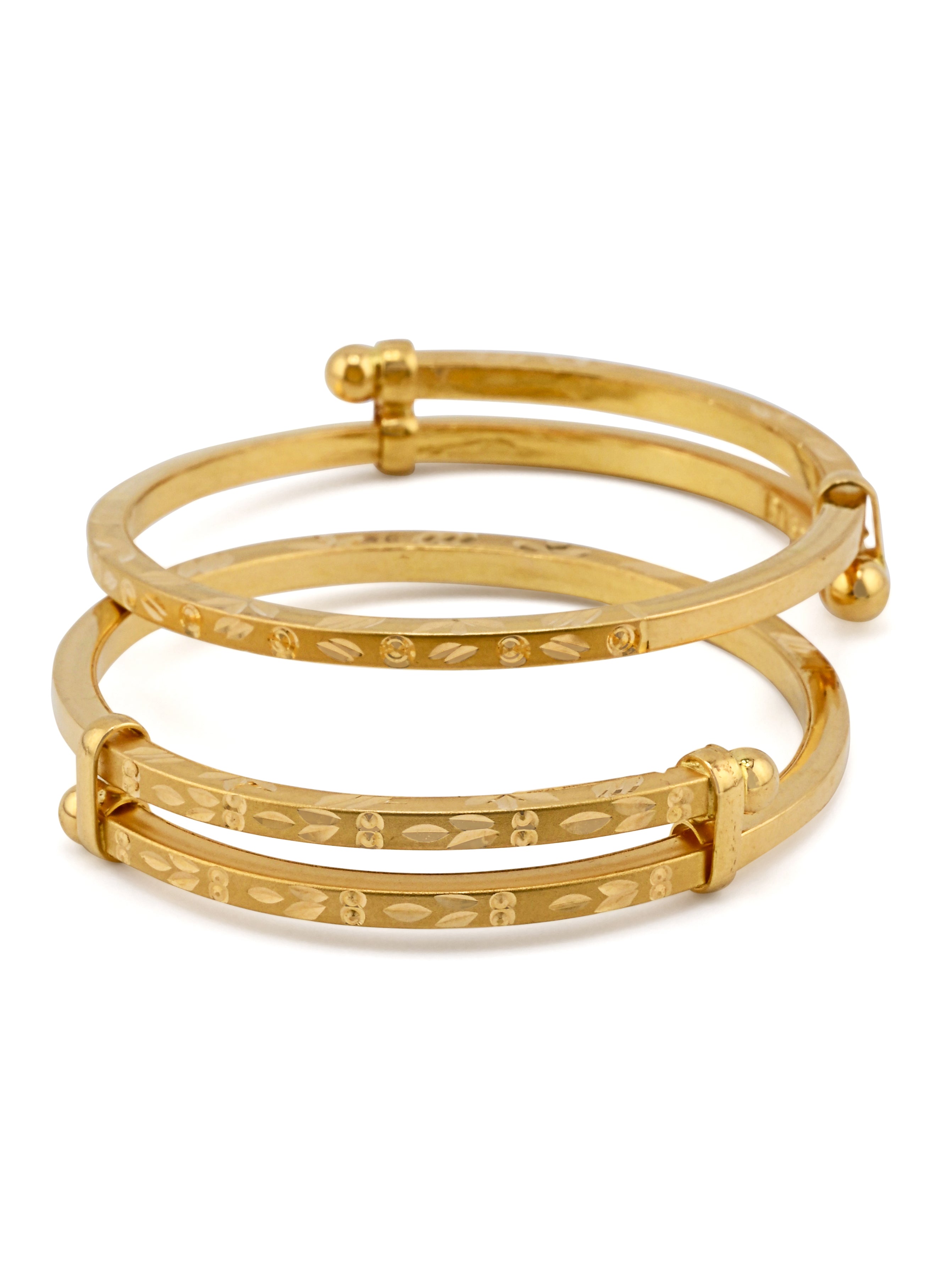 22ct Gold Adjustable Pair Baby Bangle