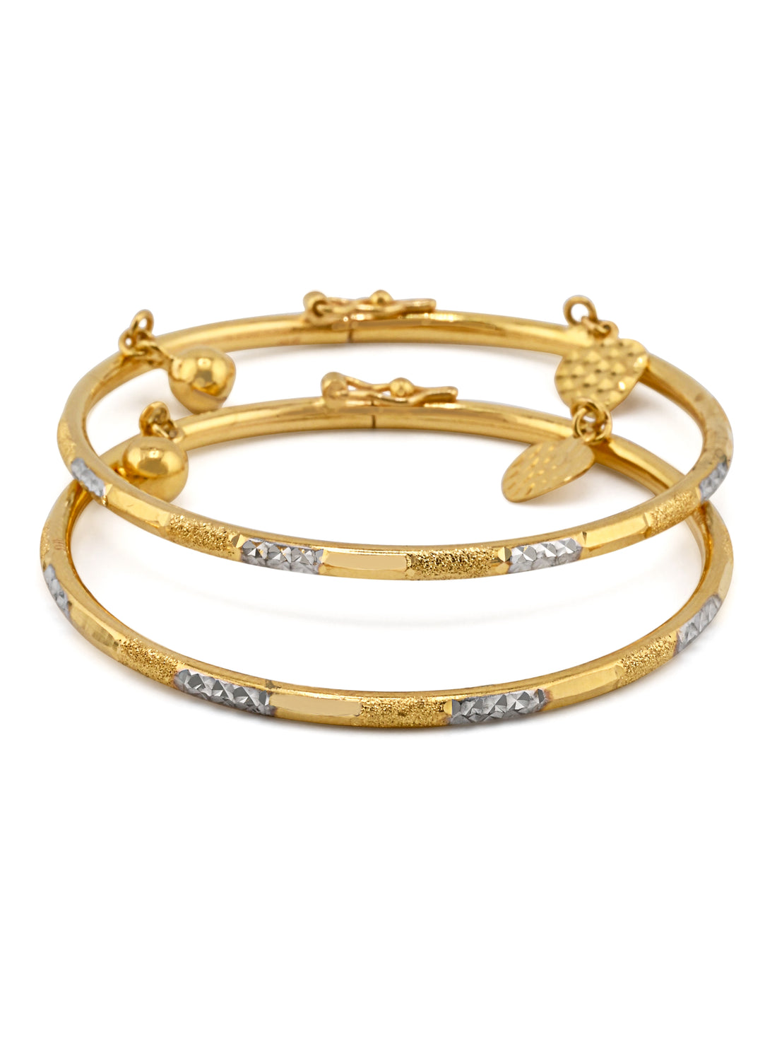 22ct Gold Two Tone Baby Bangle