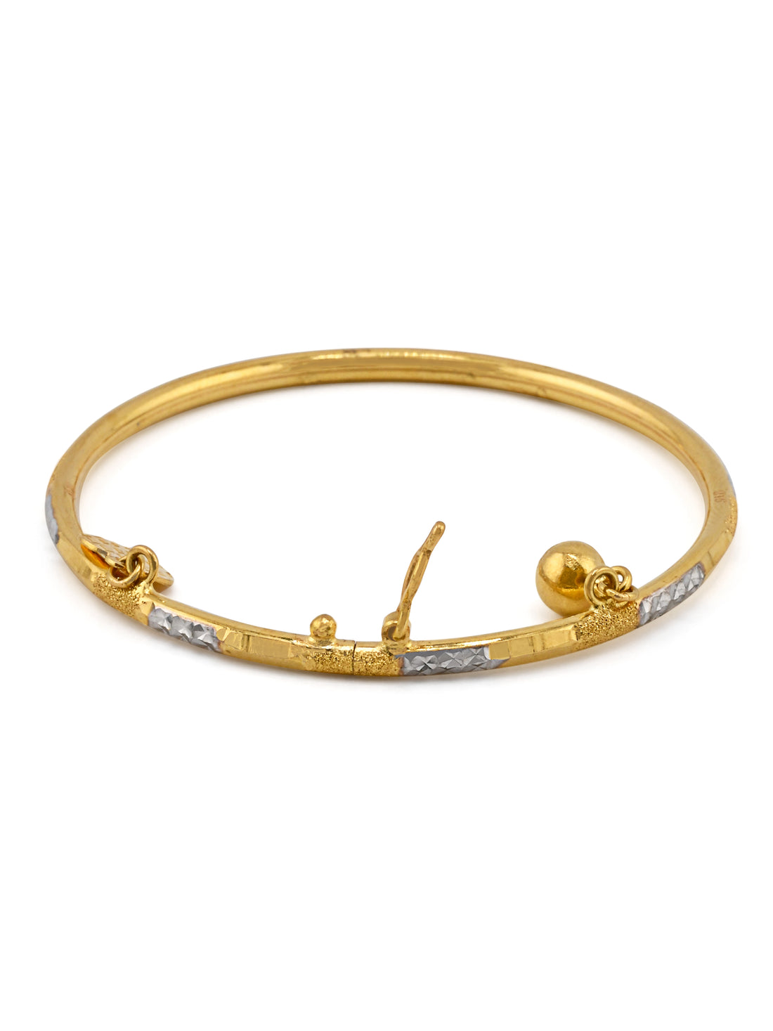22ct Gold Two Tone Baby Bangle