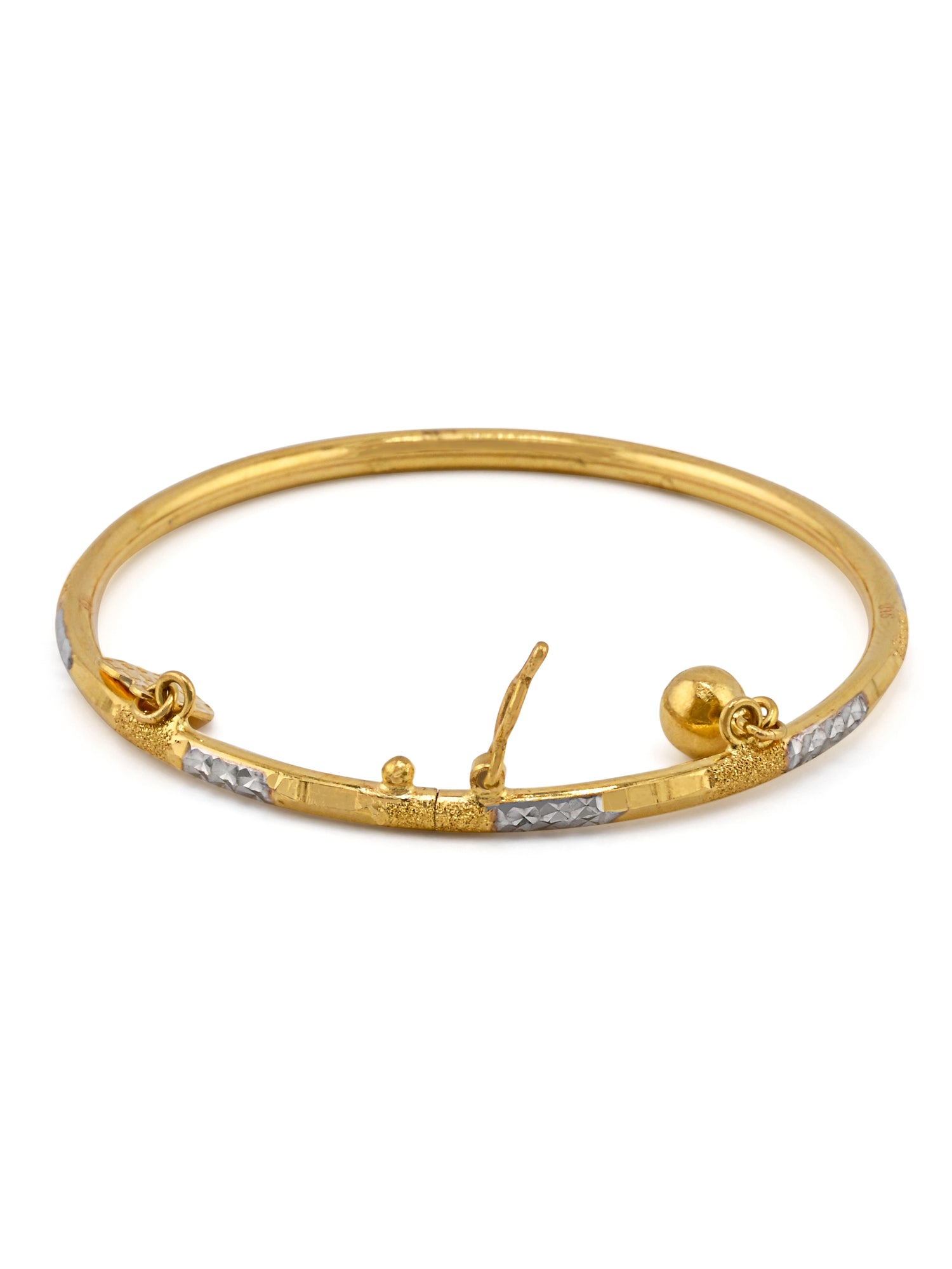 22ct Gold Two Tone Baby Bangle