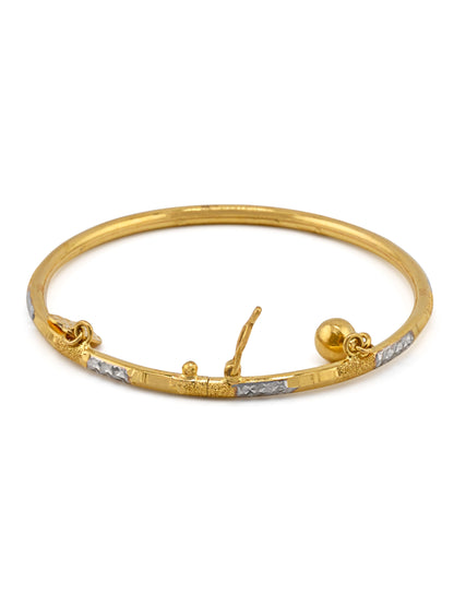 22ct Gold Two Tone Baby Bangle
