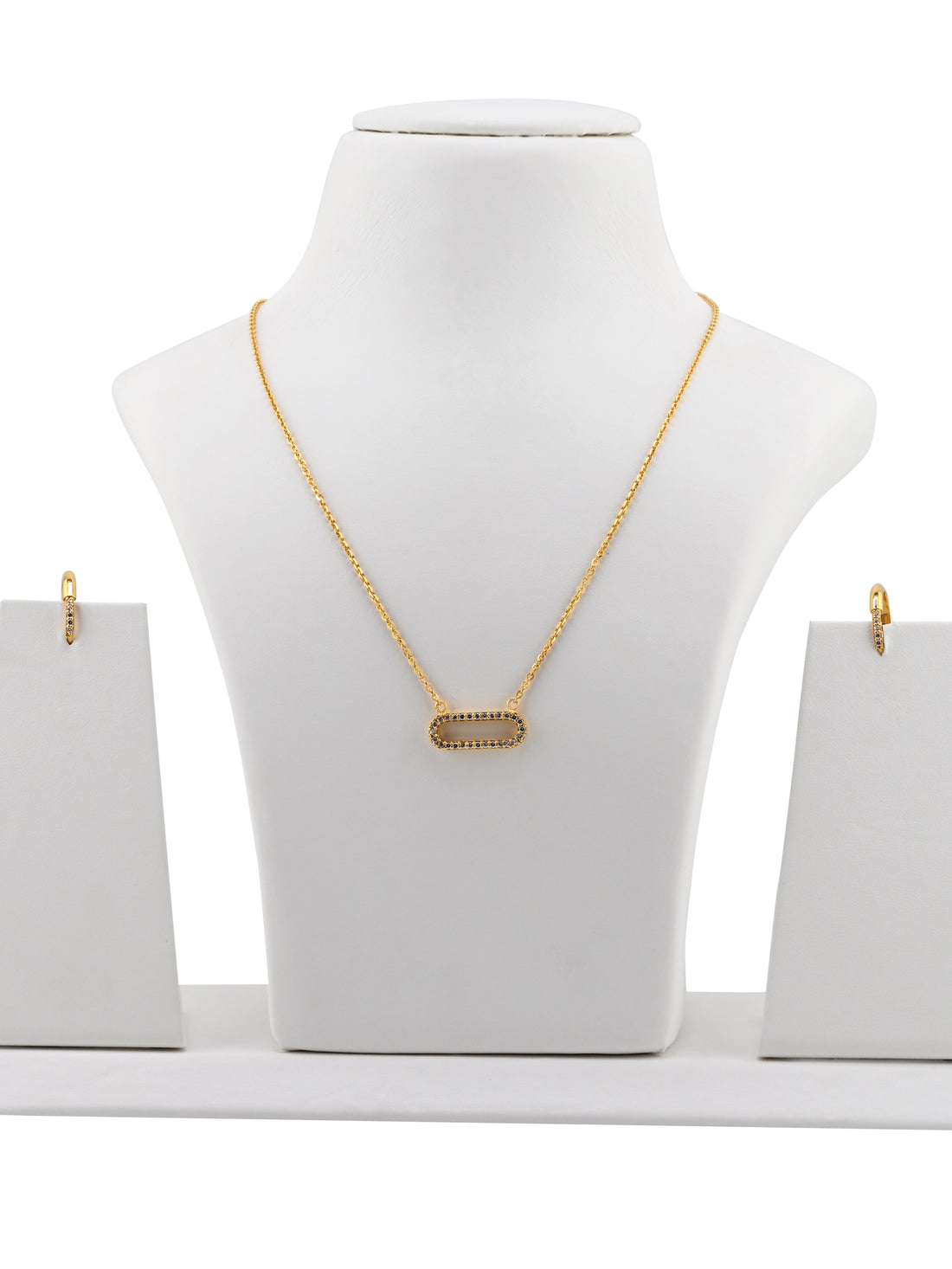 22ct Gold CZ Necklace Set