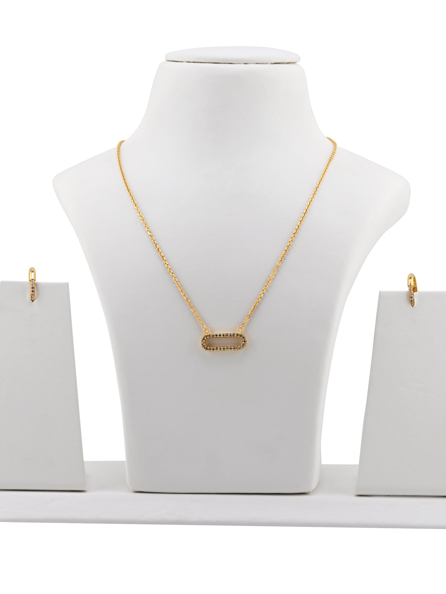 22ct Gold CZ Necklace Set