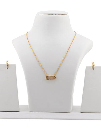 22ct Gold CZ Necklace Set