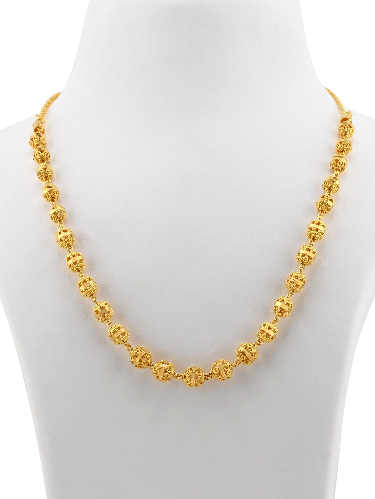 22ct Gold Ball Necklace Set