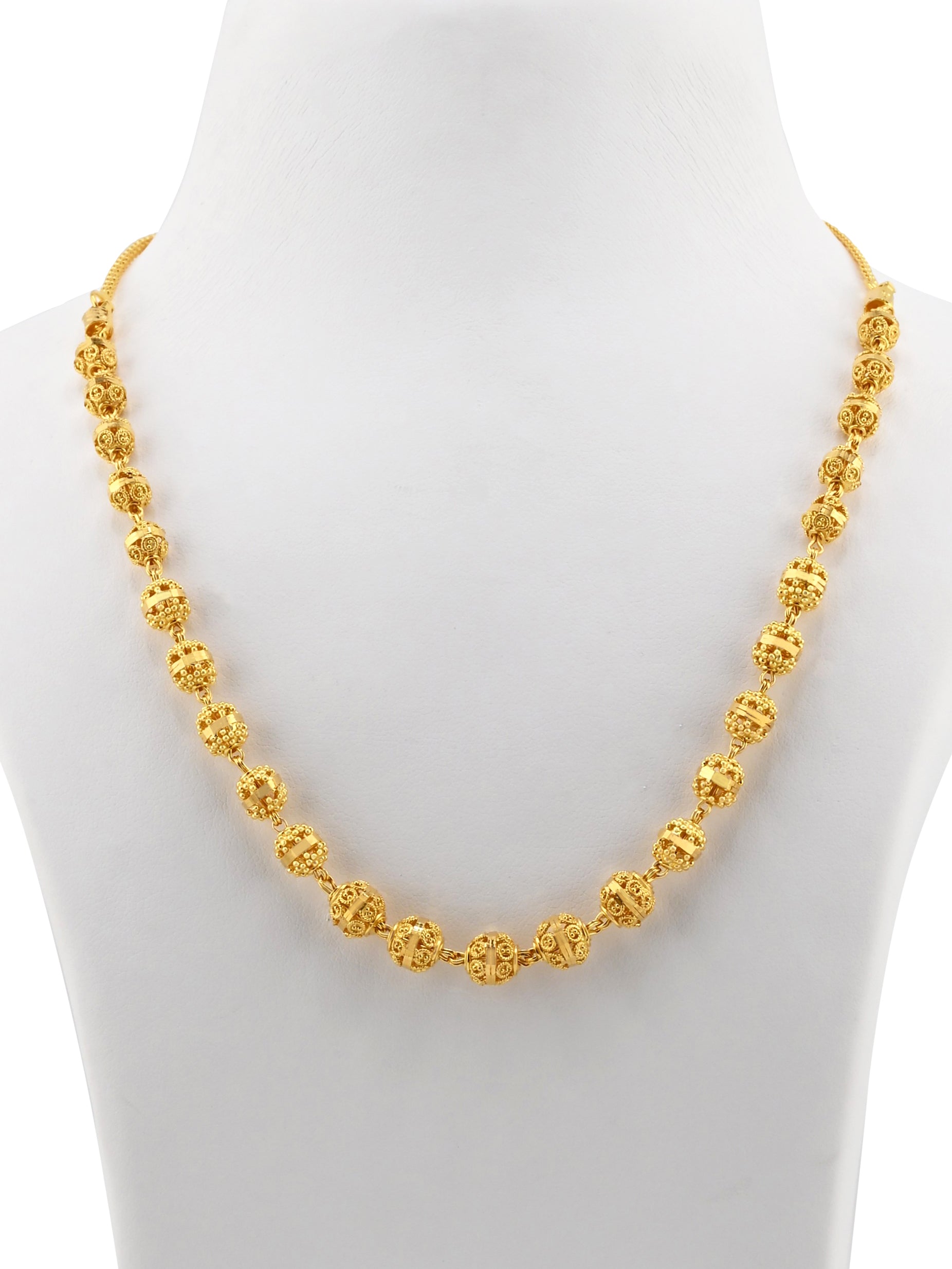 22ct Gold Ball Necklace Set