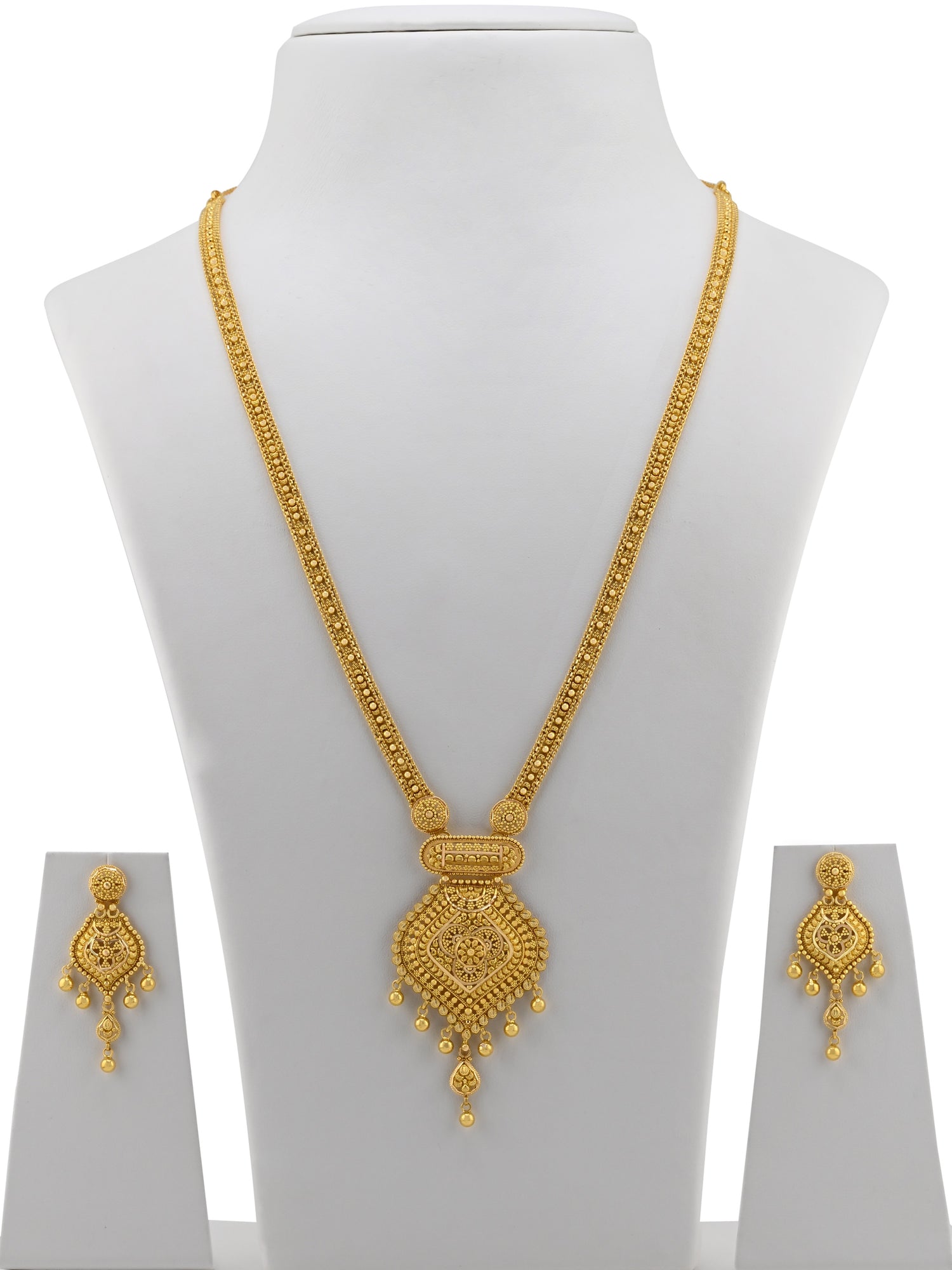 22ct Gold Long Necklace Set