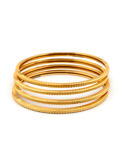 Elegant 22ct Gold 4-Piece Bangle Set