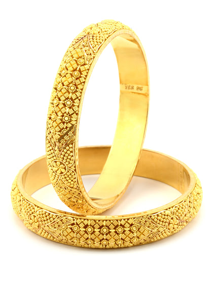 Captivating 22ct Gold Filigree Pair Bangles