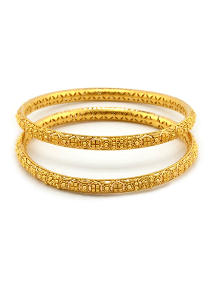 Traditional 22ct Gold Filigree Pair Bangles