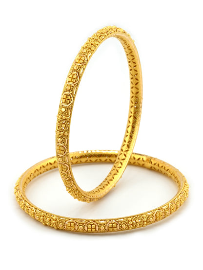 Traditional 22ct Gold Filigree Pair Bangles