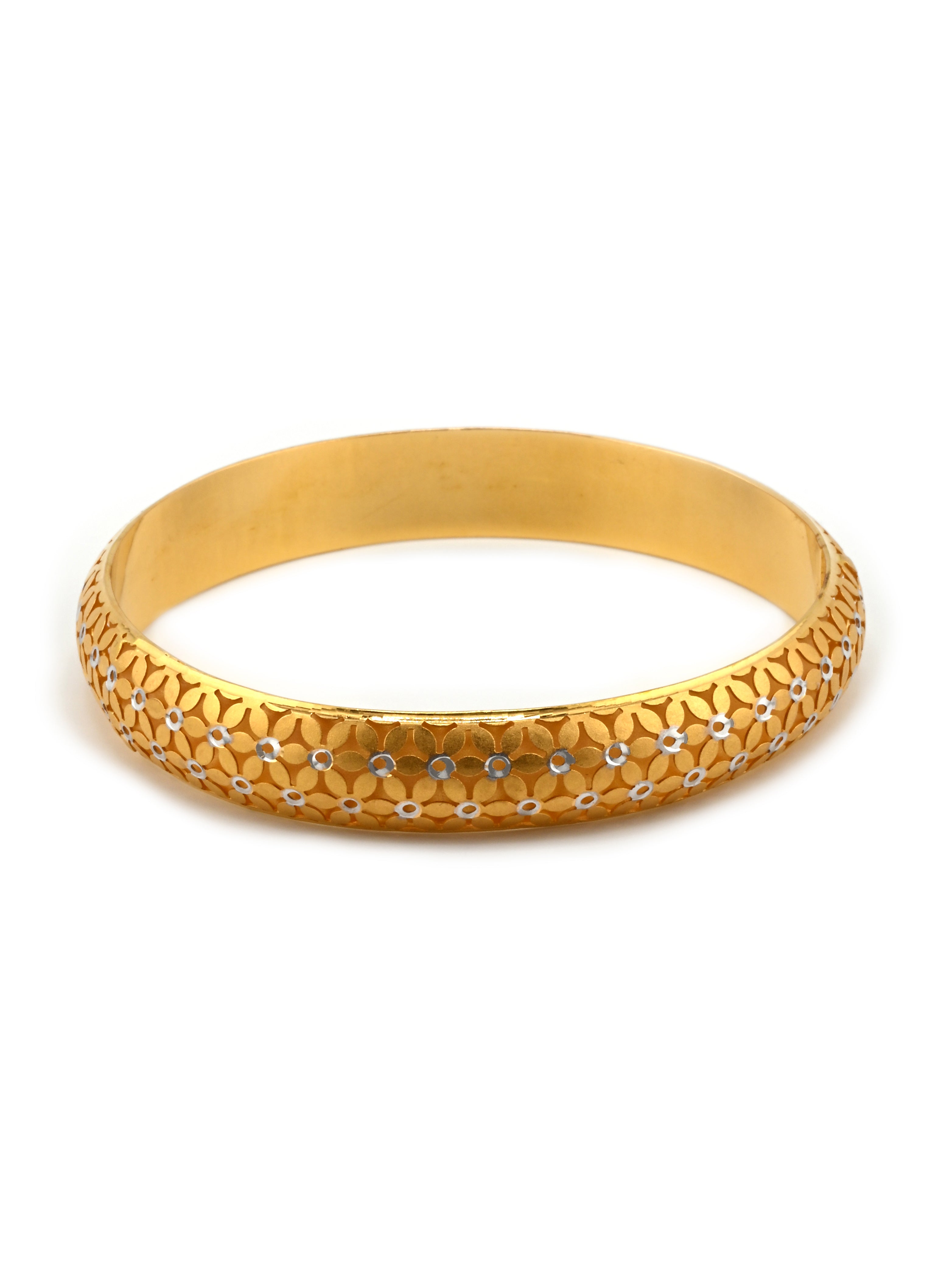 Premium 22ct Gold Two-Tone Pair Bangle