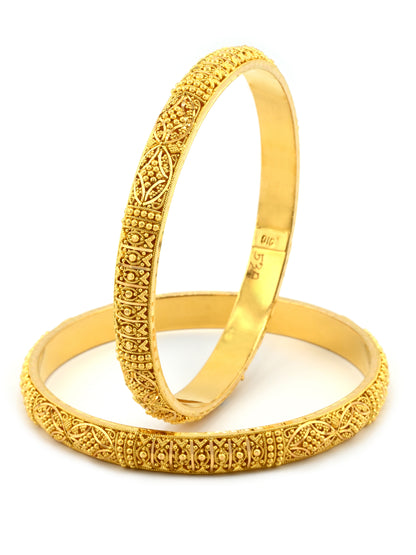 Classic 22ct Gold Filigree Pair Bangles