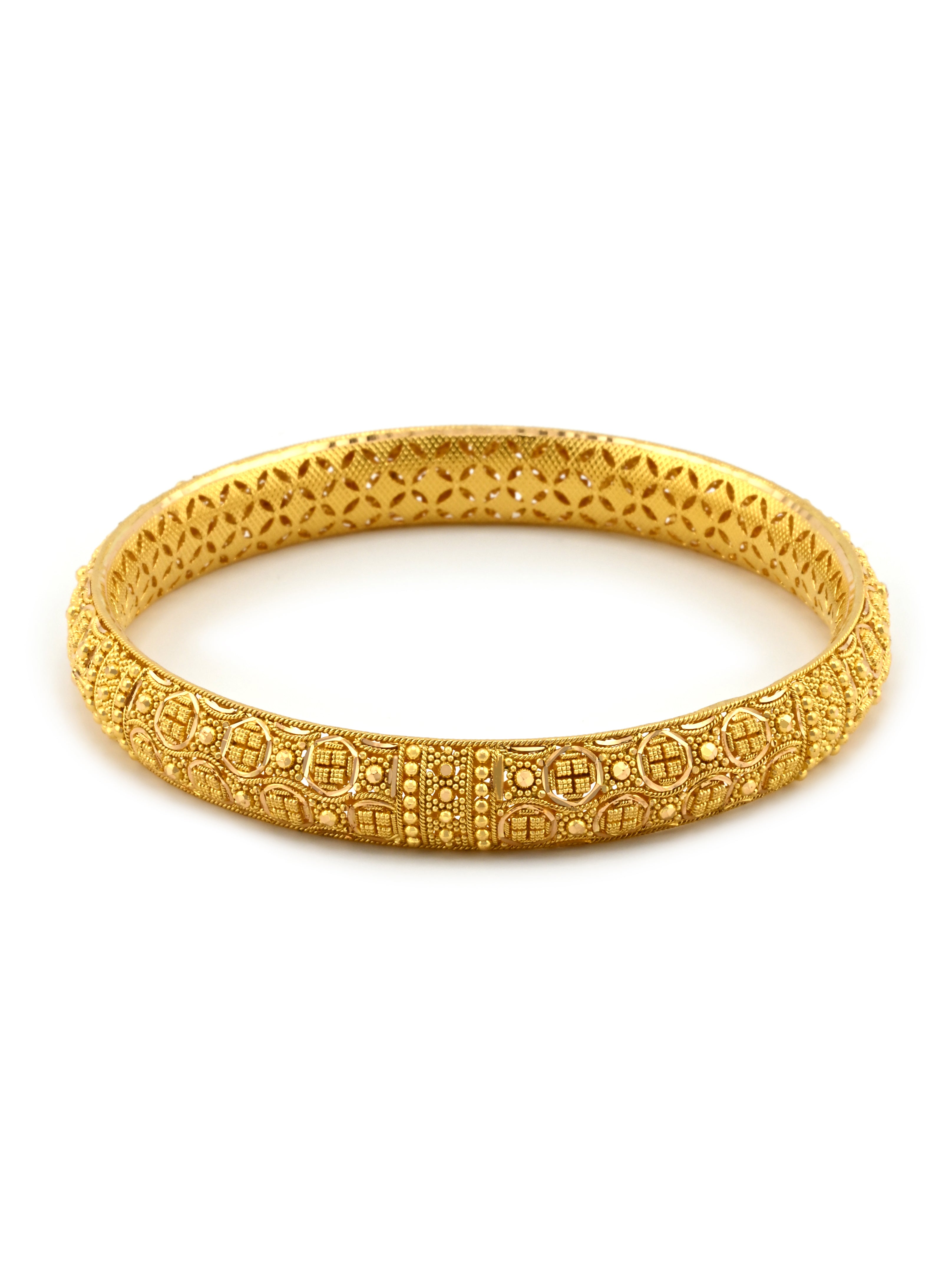 Traditional 22ct Gold Filigree Pair Bangles