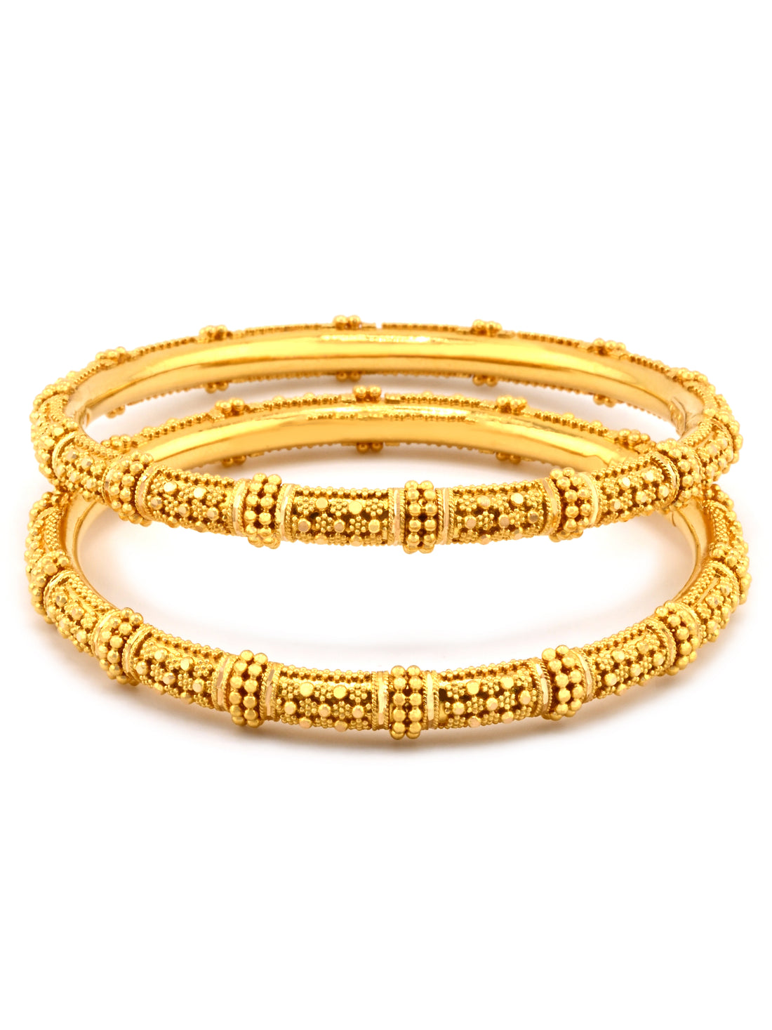 Intricate 22ct Gold Filigree Pair Bangles