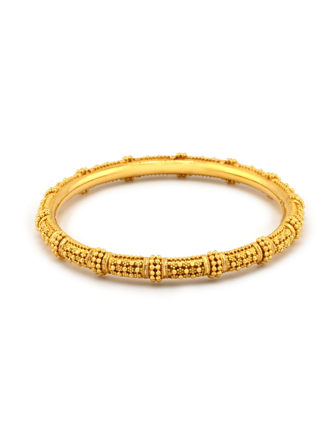 Intricate 22ct Gold Filigree Pair Bangles