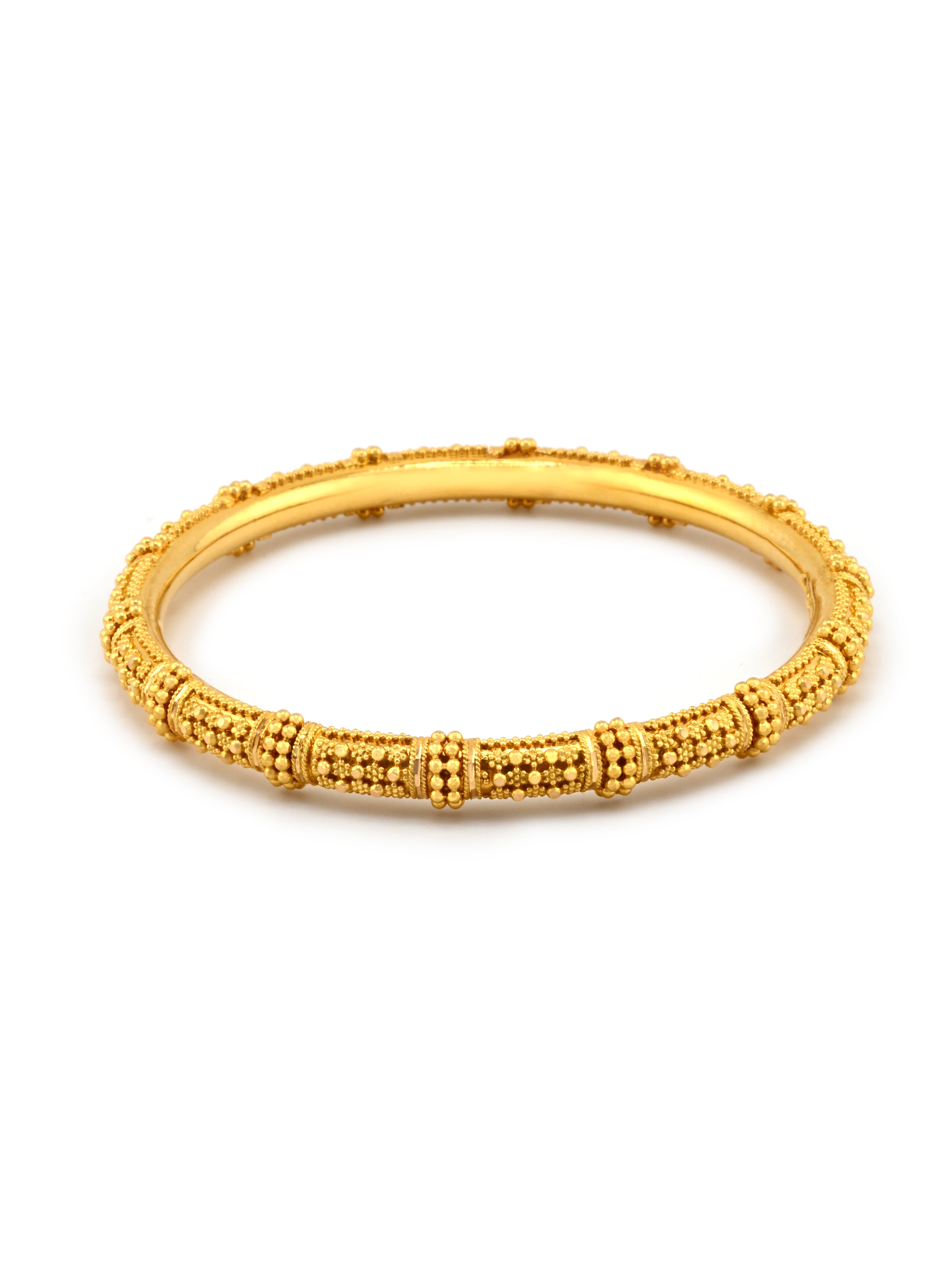 Intricate 22ct Gold Filigree Pair Bangles