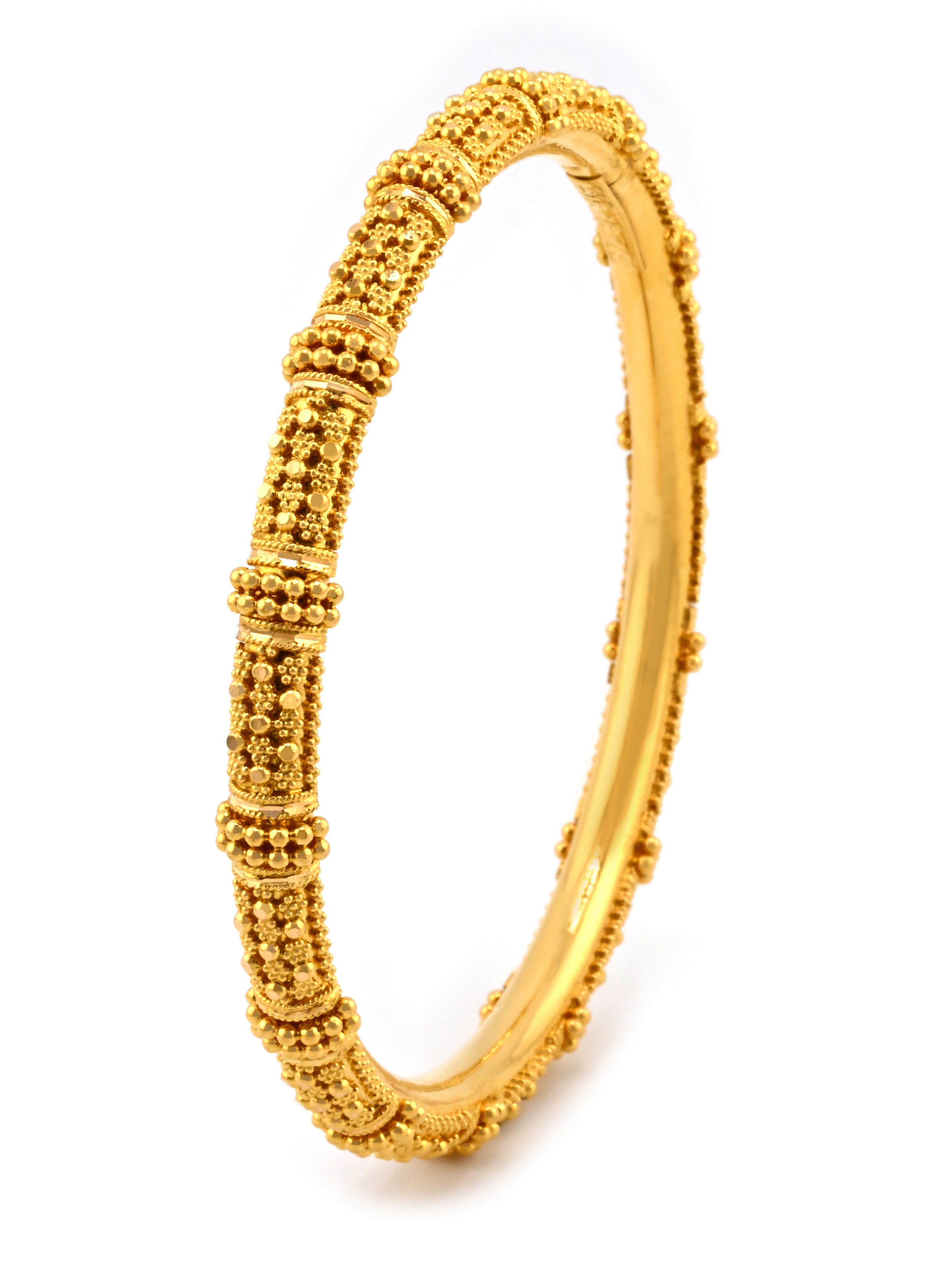 Intricate 22ct Gold Filigree Pair Bangles