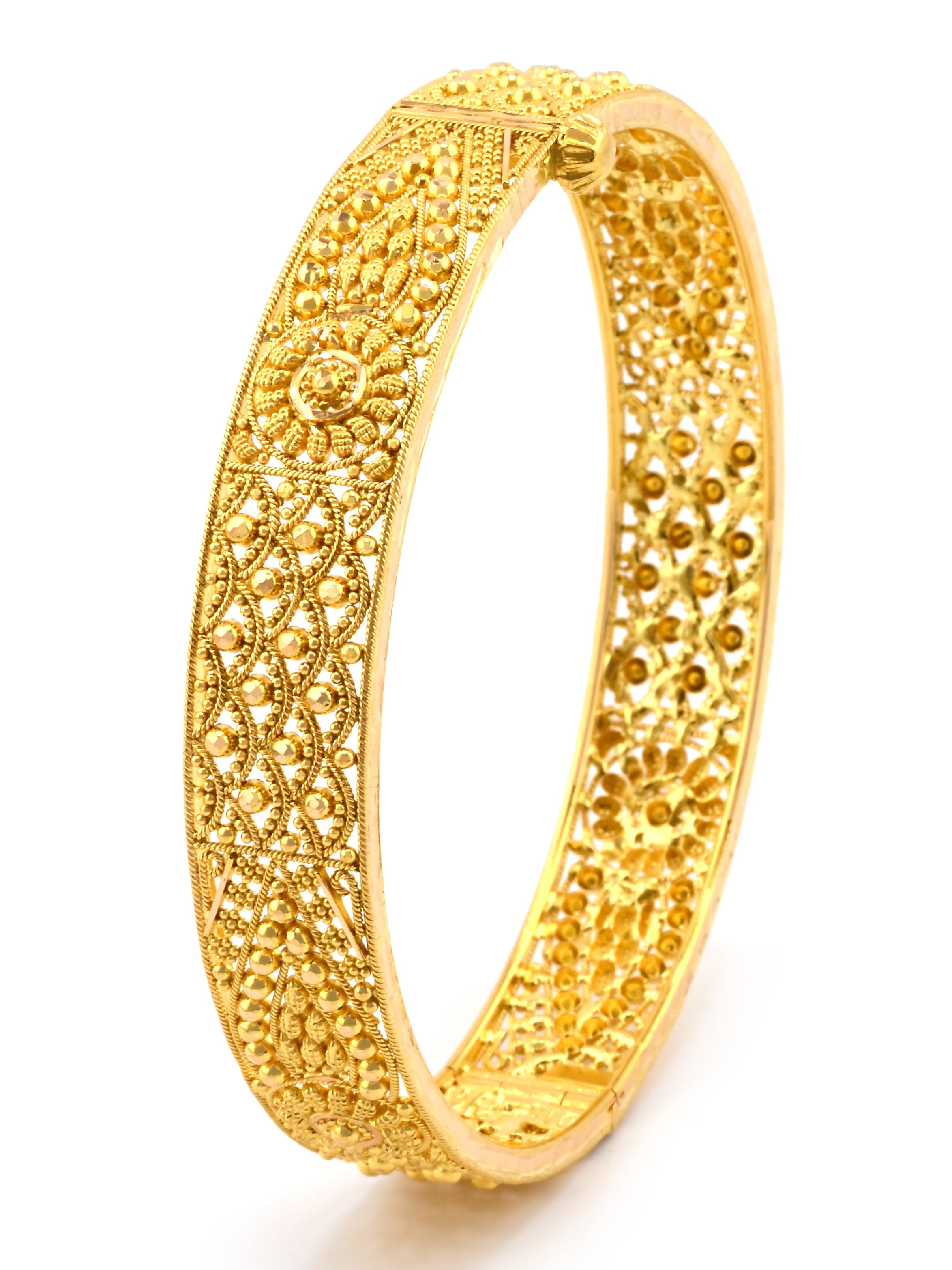 Handcrafted 22ct Gold Screw Patta Pair Bangles