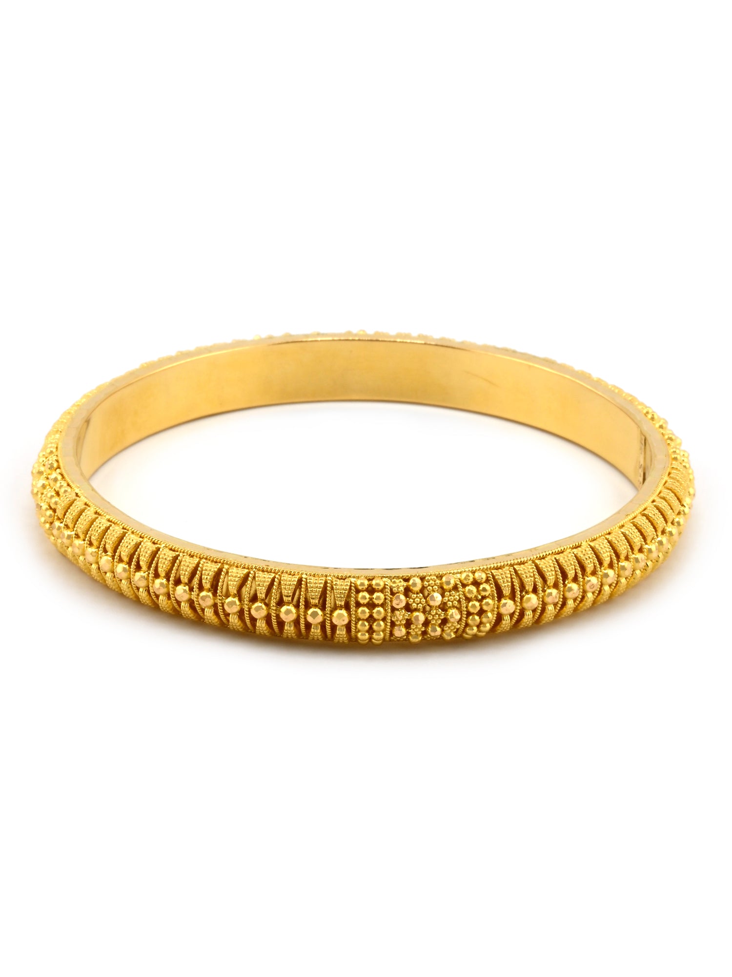 Exquisite 22ct Gold Filigree Pair Bangles