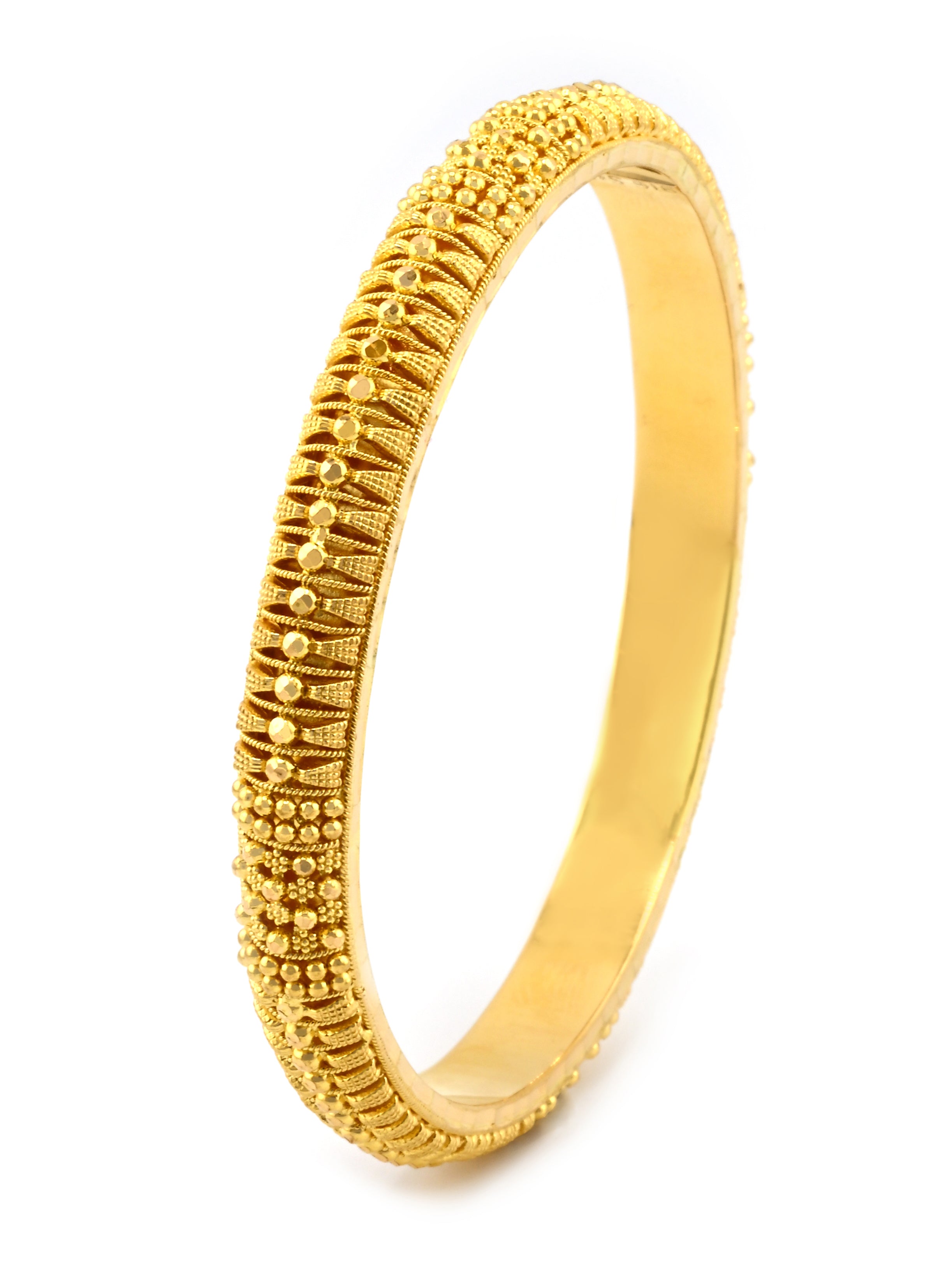 Exquisite 22ct Gold Filigree Pair Bangles