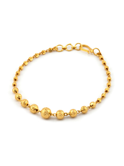 22ct Gold Graduating Ball Bracelet