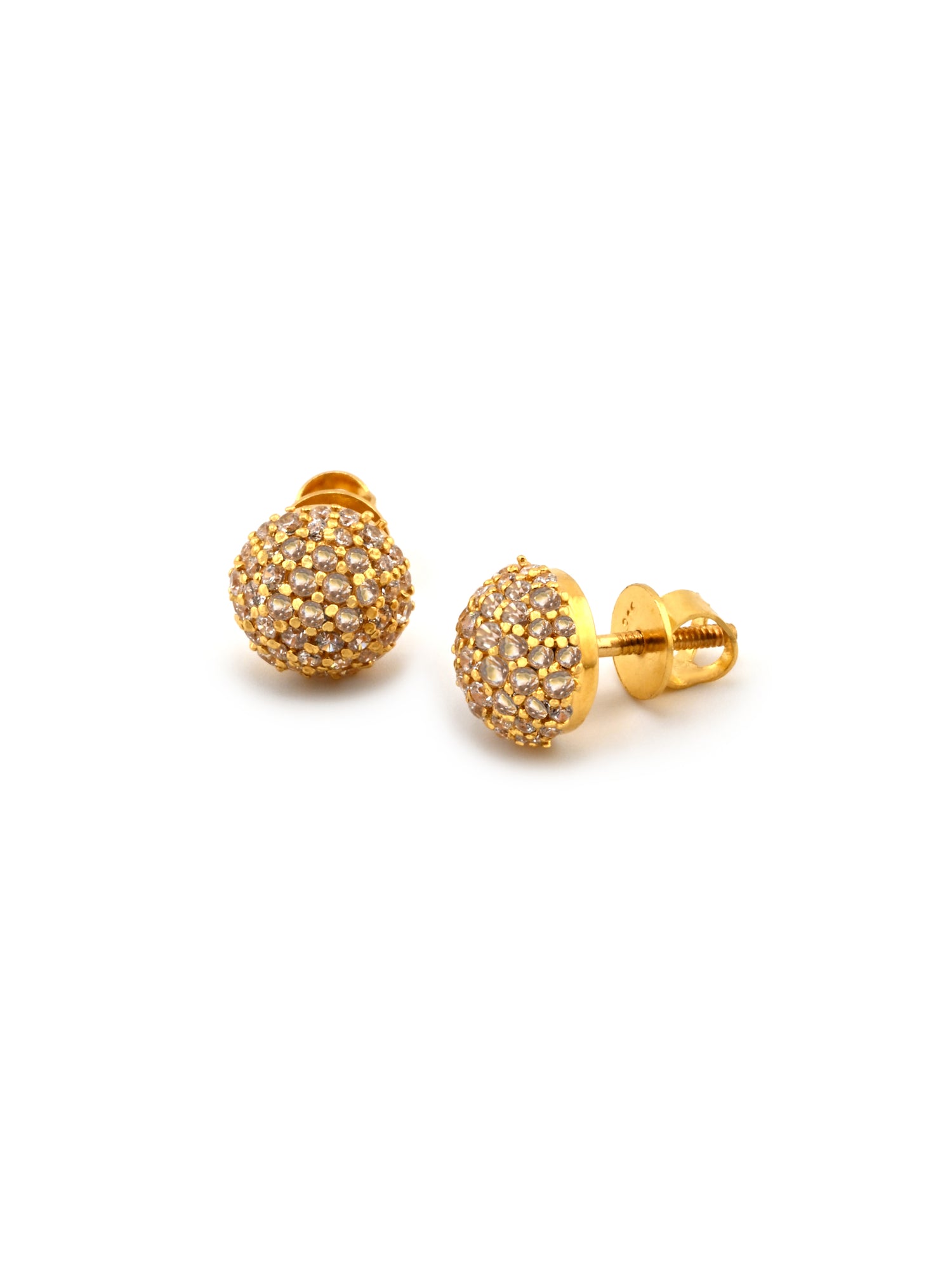 22ct Gold CZ Stud Earrings
