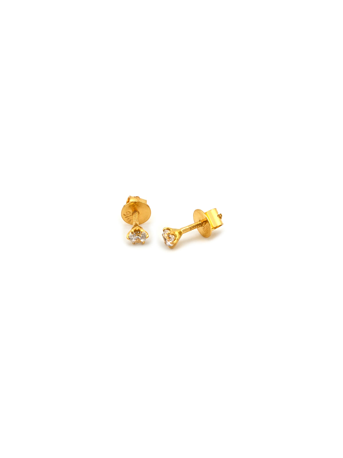 22ct Gold CZ Stud Earrings