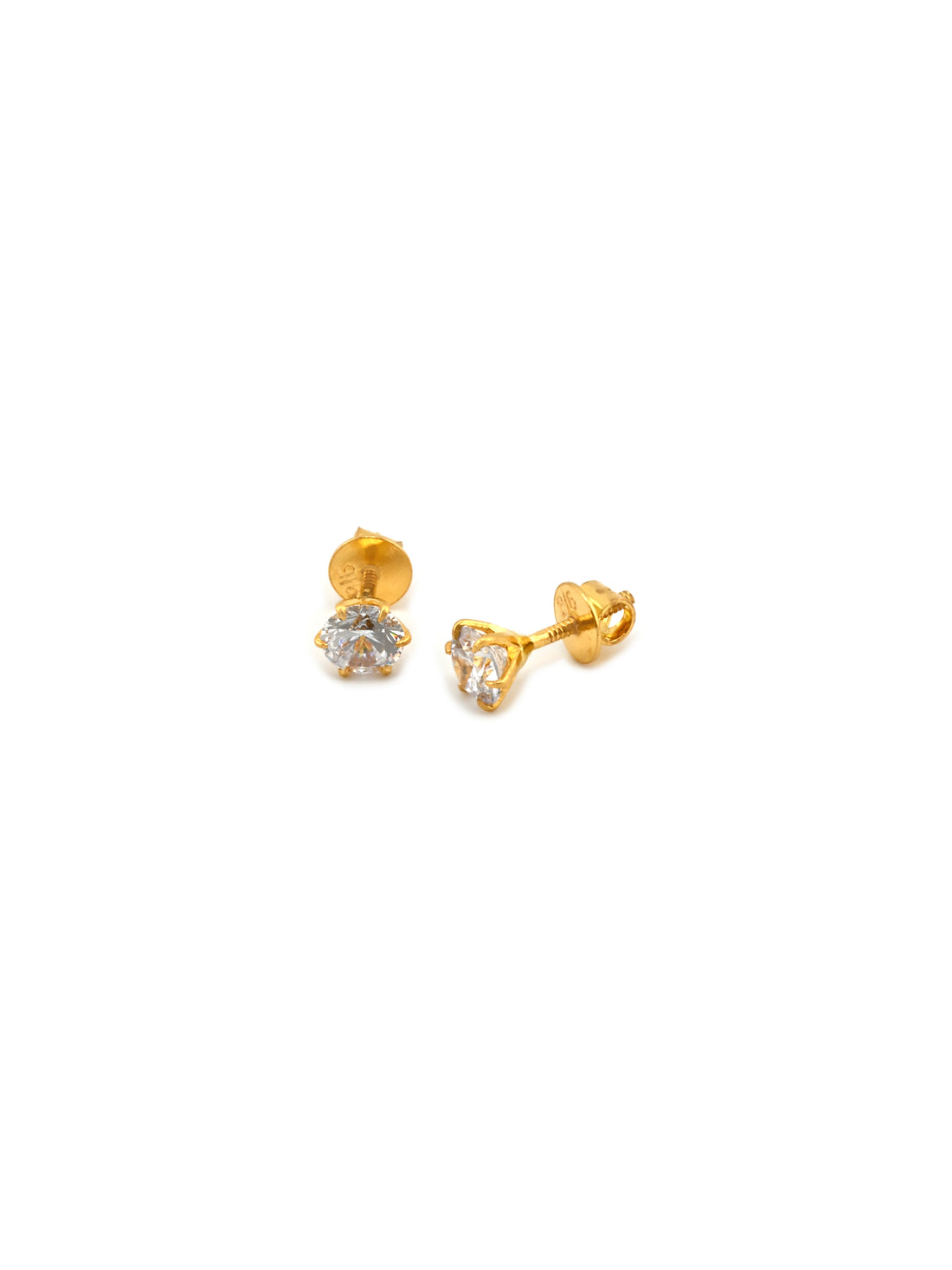 22ct Gold CZ Stud Earrings