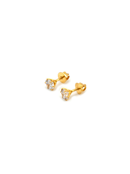 22ct Gold CZ Stud Earrings