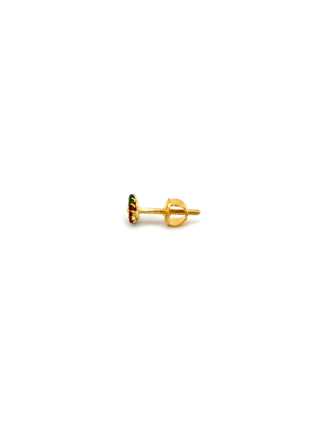 22ct Gold Meenakari Stud Earrings