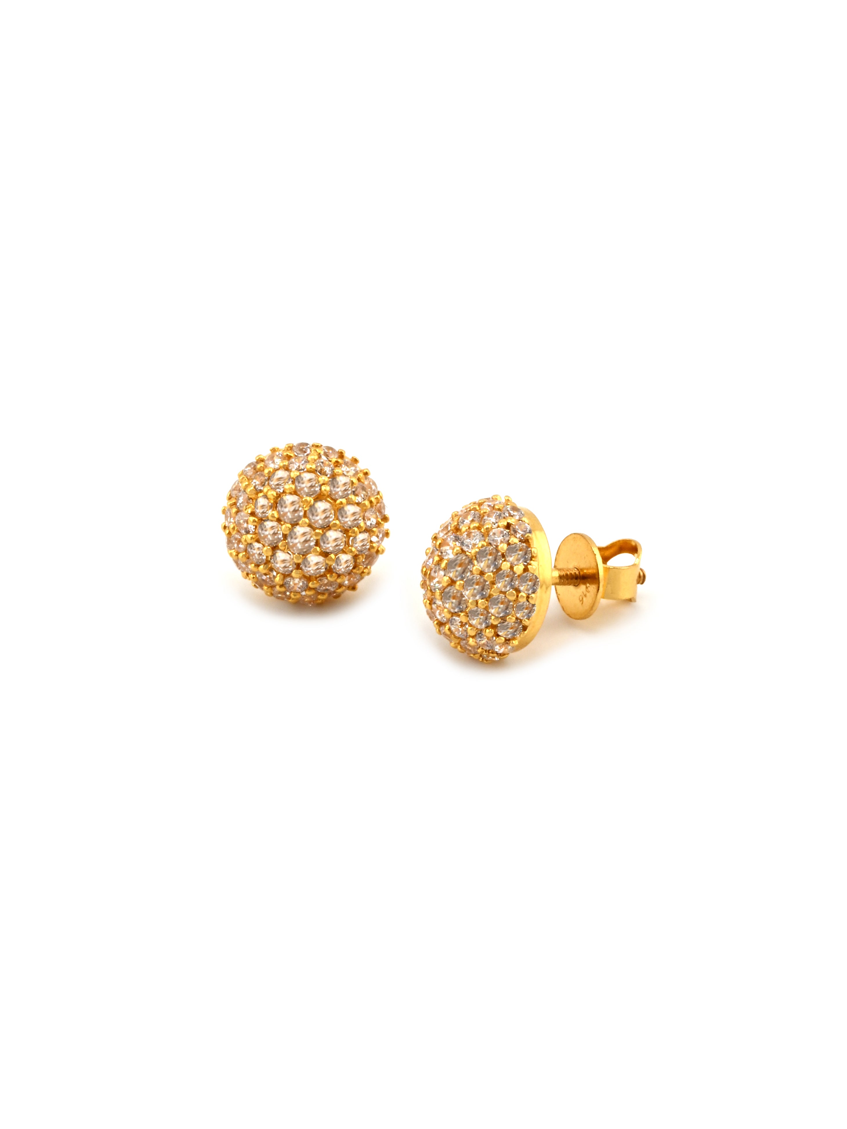 22ct Gold CZ Stud Earrings