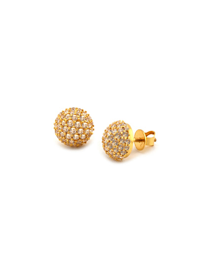 22ct Gold CZ Stud Earrings