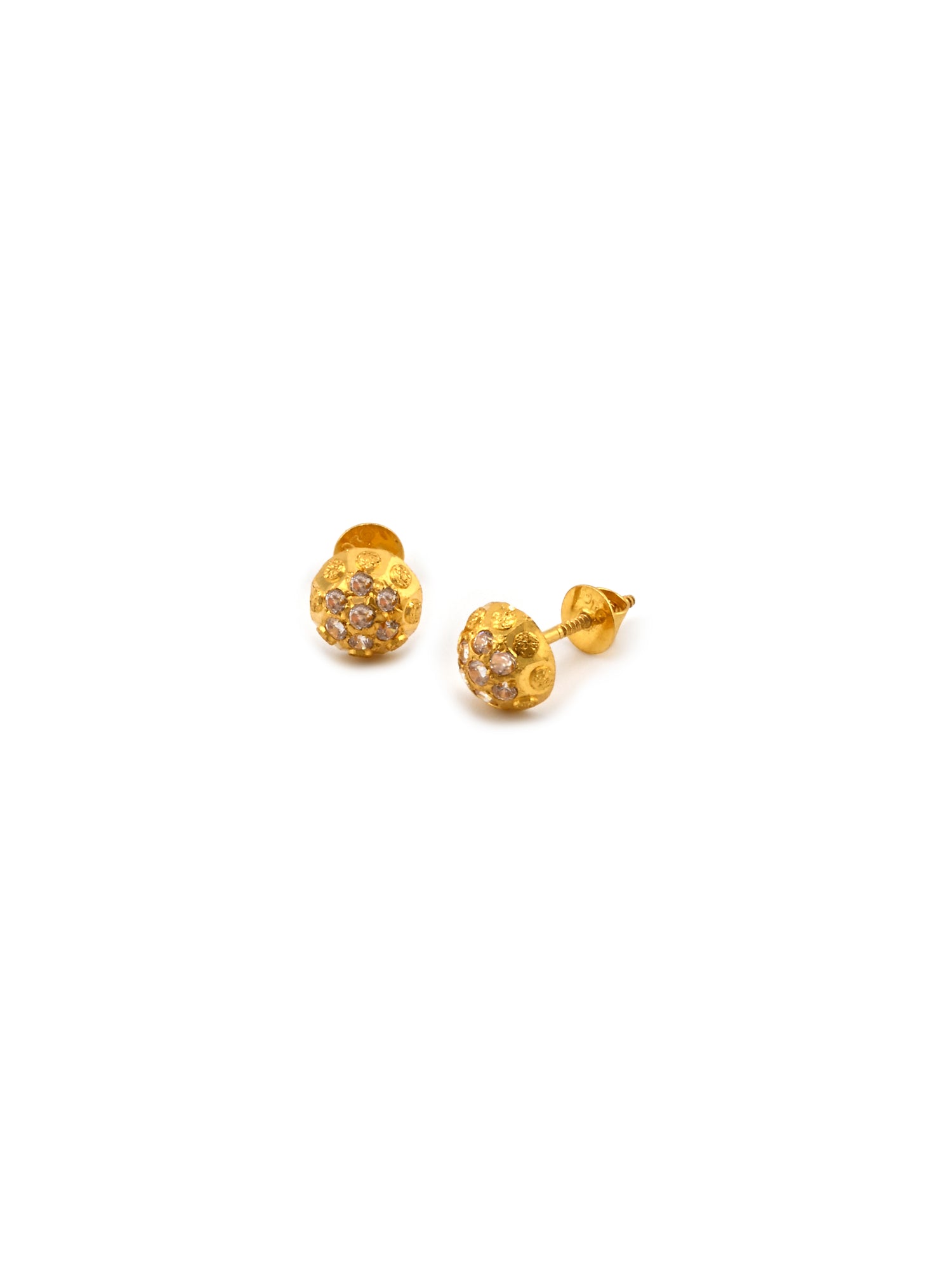 22ct Gold CZ Stud Earrings