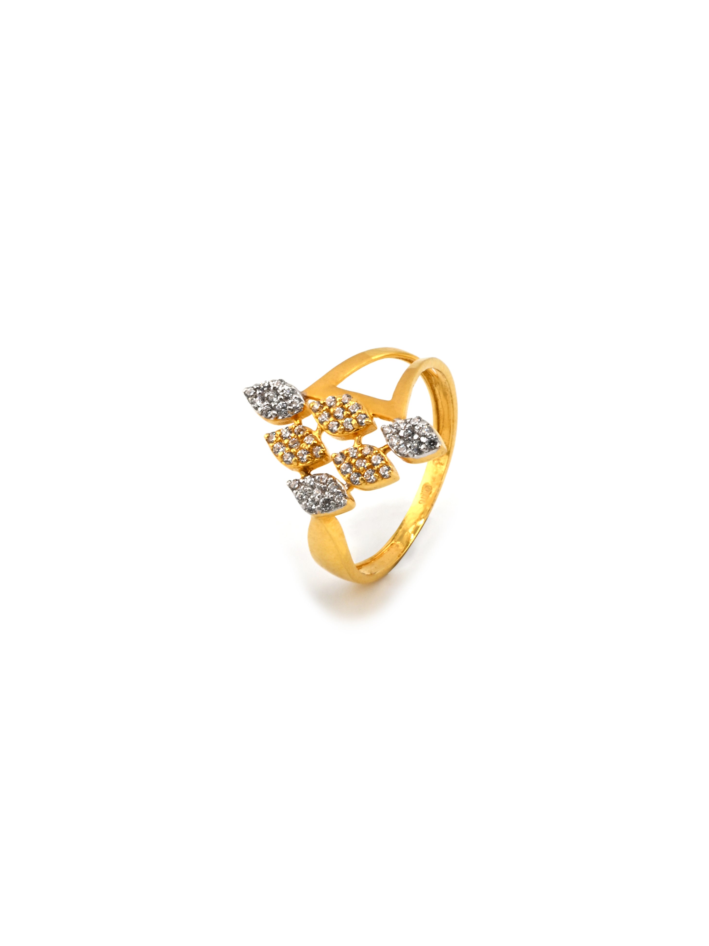 22ct Gold CZ Ladies Ring